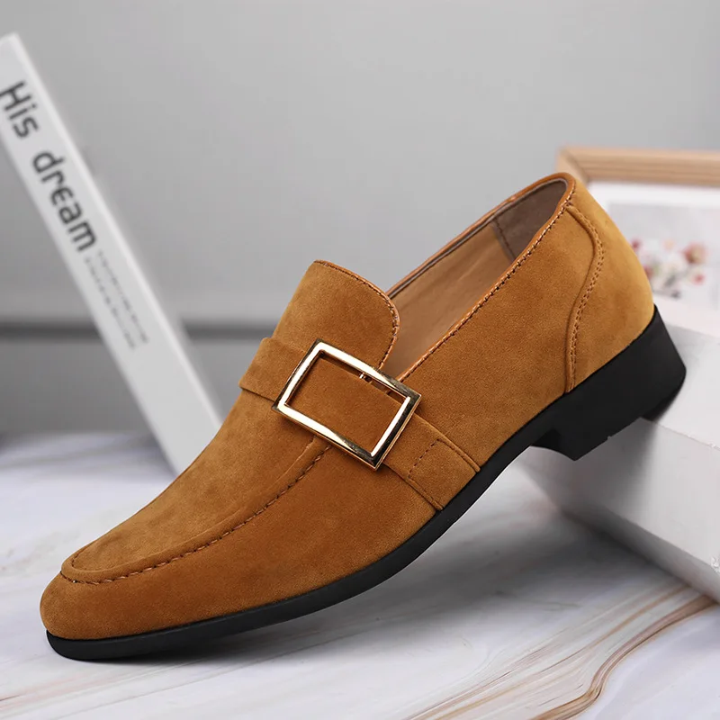 

Spring new leather shoes, men's casual shoes, frosted sets of driving shoes, large size peas shoes