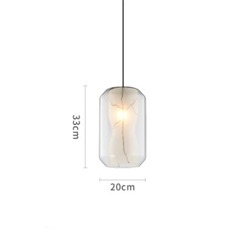 

Post Modern Simple Marble Glass Bedroom Bar Table Lamp Designer Creative Restaurant Club Decoration Light LED Bulbs Cord Pendant