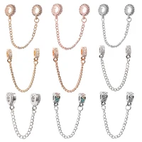 1pc high quality 3 colors crystal safety chain fit snake chain brand bracelets for women diy jewelry accessories making