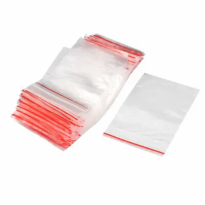 

100PCS 6 x 9cm Ziplock Bags 1Mil Poly Clear Rectangle Reclosable Zip Lock Seal