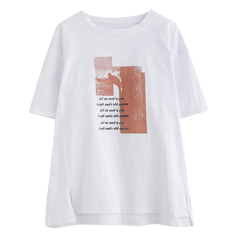 

Women Tshirts Print Cotton Casual Loose Tees Short Sleeve T shirts Female Summer Tops for Woman Korean Fashion Oversized t-shirt