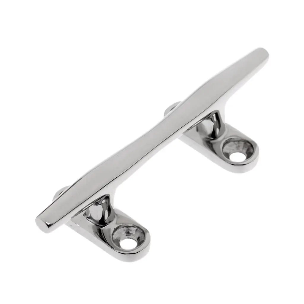 

Heavy Duty 4 inch Stainless Steel Marine Boat Yacht Dock Deck Line Rope Cleat Open Base Marine Hardware