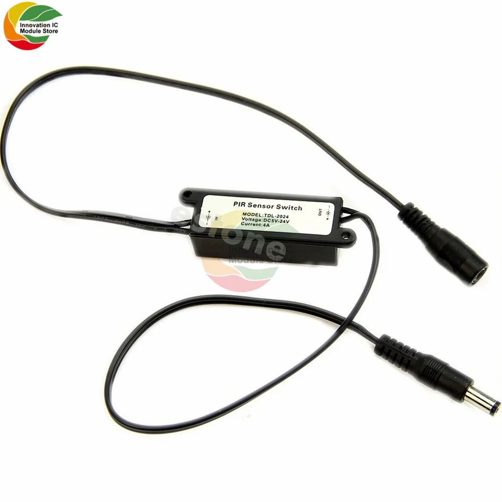 DC 5-24V 4A Automatic PIR Infrared Motion Sensor Detection Switch 5.5*2.1 Power Converter Male Female Adapter for LED Lamp | Электронные