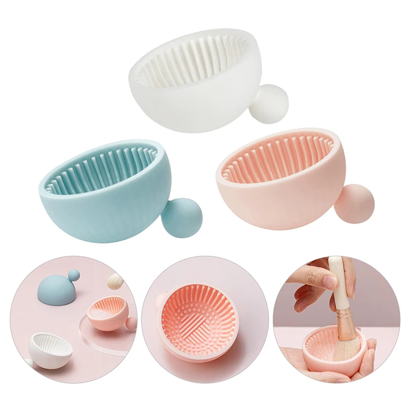 

1PC Silicone Makeup Brush Cleaner Foundation Makeup Brush Scrubber Board Pad Make Up Washing Brush Gel Cleaning Mat Hand Tool
