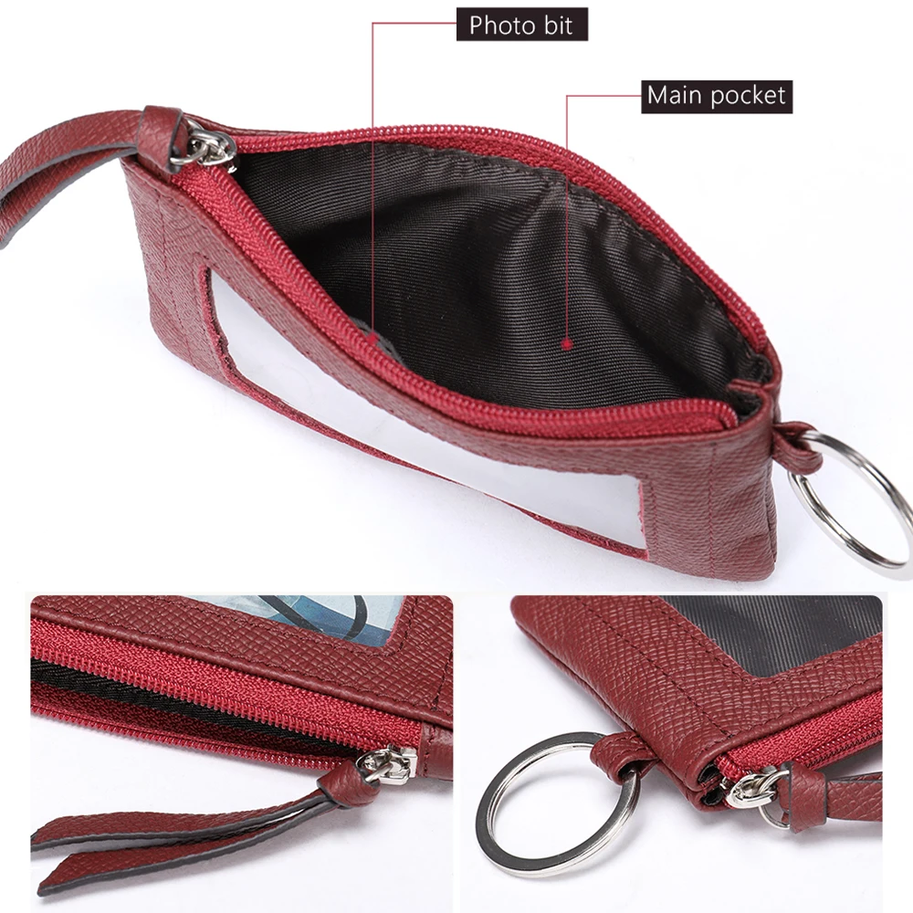 Мужской кошелек MVA из натуральной кожи маленький тонкий бумажник для мелочи и