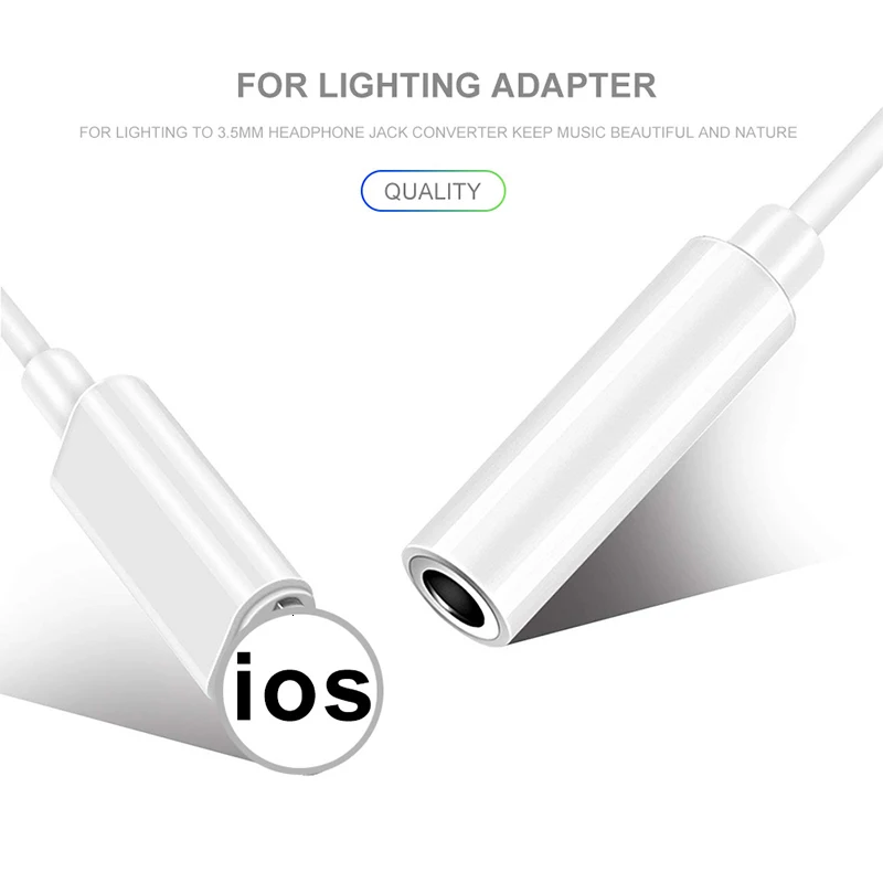 Адаптер для наушников для IOS Syetem для iPhone 7 8 X AUX аудио адаптер для Lightning до 3,5 мм Адаптеры кабель для подключения наушников