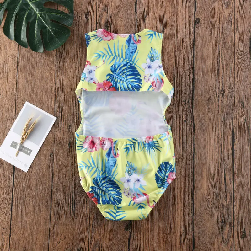 

Toddler Baby Girl Swimwear Cartoon Backless Bikini Swimsuit Swimming Clothes Sleeveless One Piece Bathing Suit