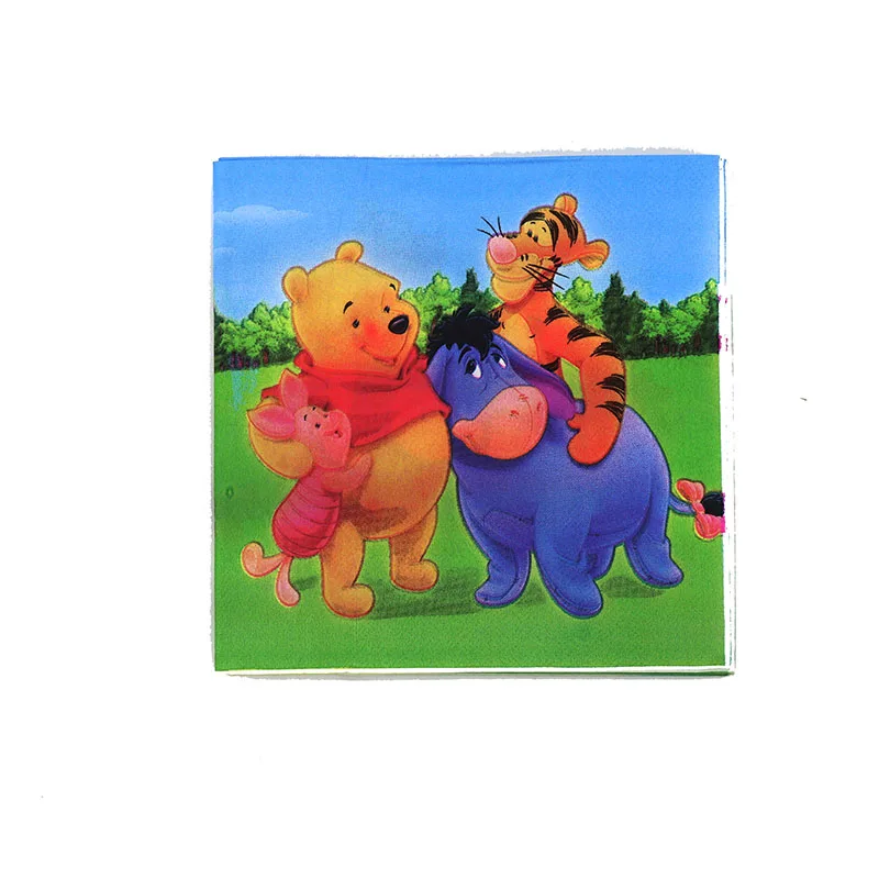 60 шт медвежонок пух одноразовая посуда для праздника наборы Винни Пух тарелки