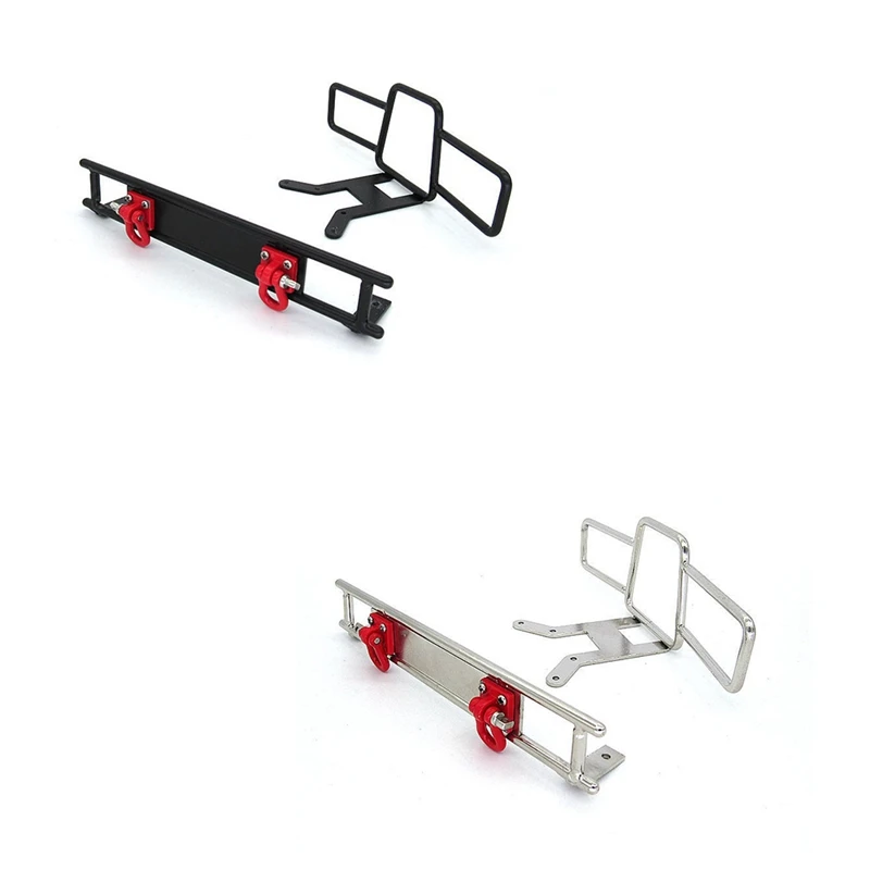 for WPL D12 1/10 RC Car Drift Parts Metal Front & Rear Bumper Decor
