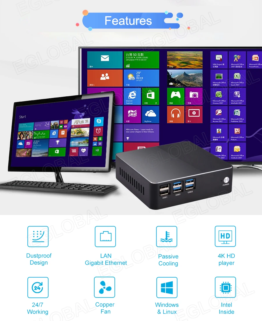 Недорогой мини-ПК с ОС Windows 10 Intel i7 7567U i5 6287U i3 7167U двухъядерный процессор Iris Plus графика мини настольный ПК HDMI VGA WiFi