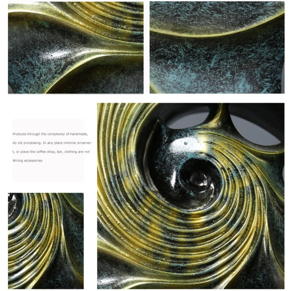 Абстрактная полимерная скульптура декоративная статуэтка Золотая Статуэтка для