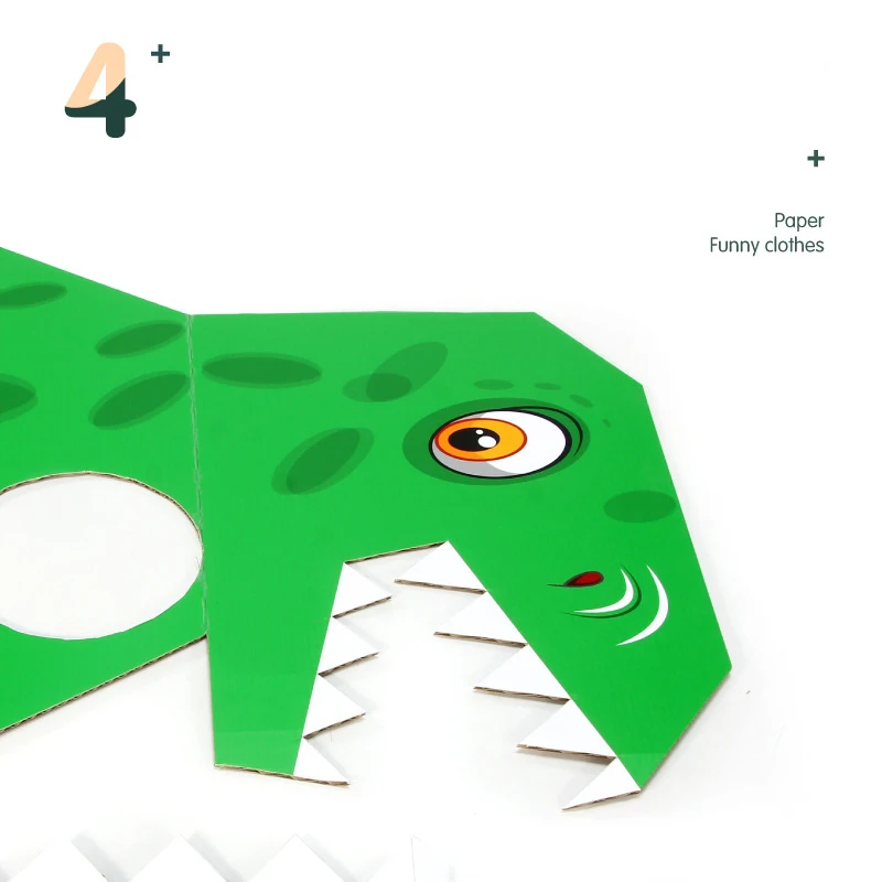 Цветной дизайн Детский динозавр мультфильм носимые бумажные доски DIY ручной