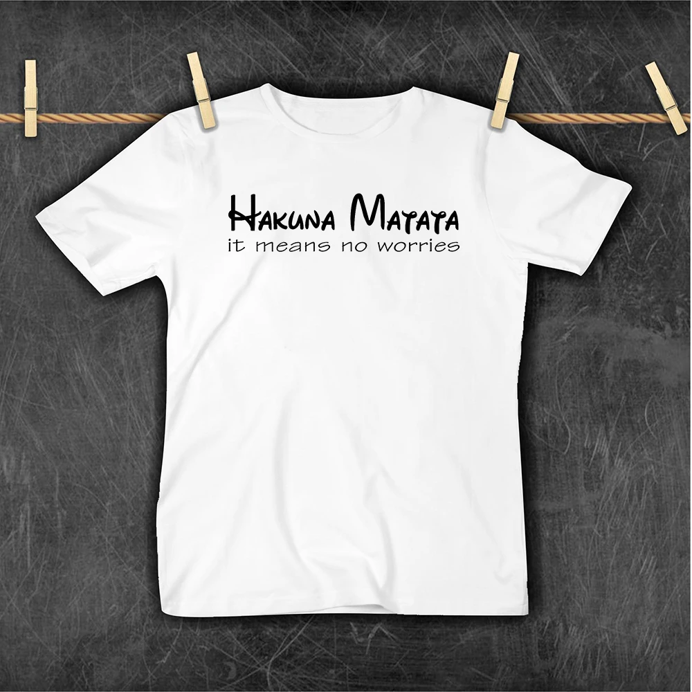 

Cartoon Graphic Tees Funny Harajuku T-shirt Unisex Fashion Tshirt Kids New HAKUNA MATATA T Shirt Children Kawaii Summer Tosp