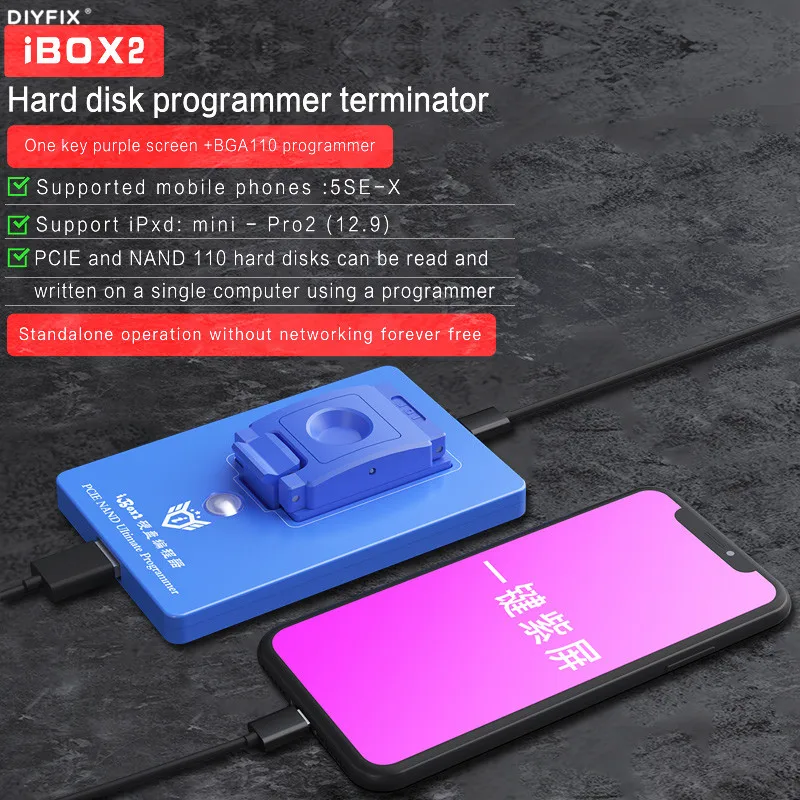 iBOX2 Hard Disk Programmer Support 6-11PM iPad Mini-Pro2 One Key Purple Screen Read Write Unbind Wifi BGA110 Test Tool | Инструменты