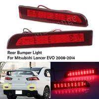 2pcs rear bumper light for mitsubishi lancer evo evolution outlander sport 2008 2014 red lens led back reflector brake lamp fog