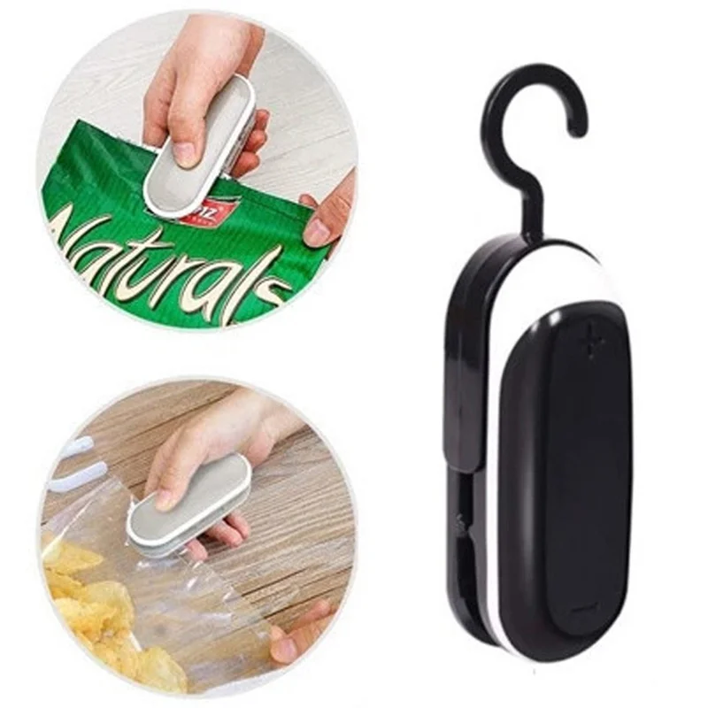 

Portable Mini Thermal Vacuum Sealer Plastic Close Bag Food Saver Closure Clip Heat Machine Manual Soldering Iron for Packages