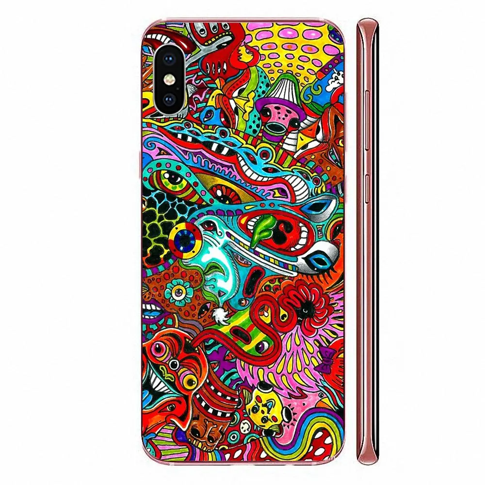 Psicodelico красочные старые мягкие чехлы для Motorola G G2 G3 G4 G5 G6 G7 Plus Xiaomi Redmi Note 8 8A 8T 10 K30 5G Pro
