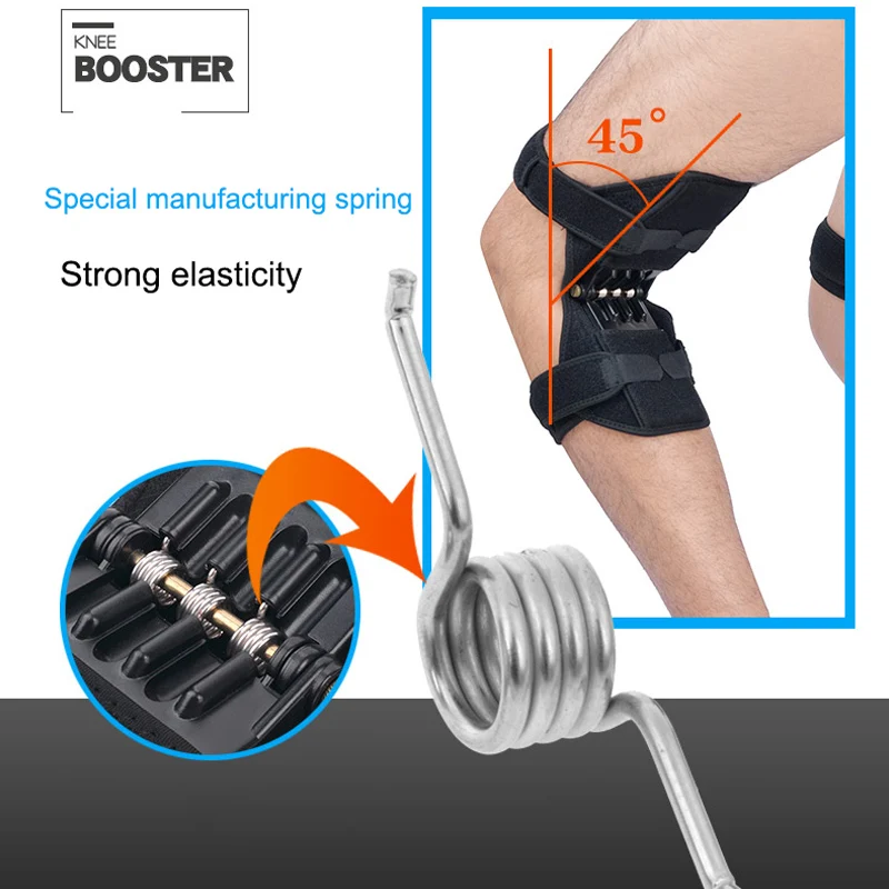 2019 Hot High Quality 1Pair Patella Booster Spring Knee Brace Support for Mountaineering Squat Hiking Sports A7 | Красота и здоровье