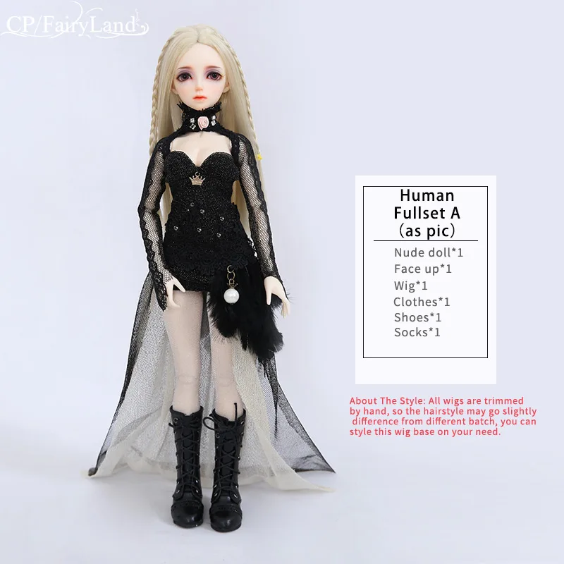 Новое поступление, кукла Minifee Rens Fairyline Fairyland BJD SD 1/4, игрушки для мальчиков и девочек, глаза, высокое качество, подарок, смола, аниме FL - Цвет: Human Fullset As pic