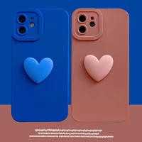 fashion simple international klein blue heart shape pattern lphone cover for iphone 11 12 13 mini pro max 7 8p xs xr phone cases