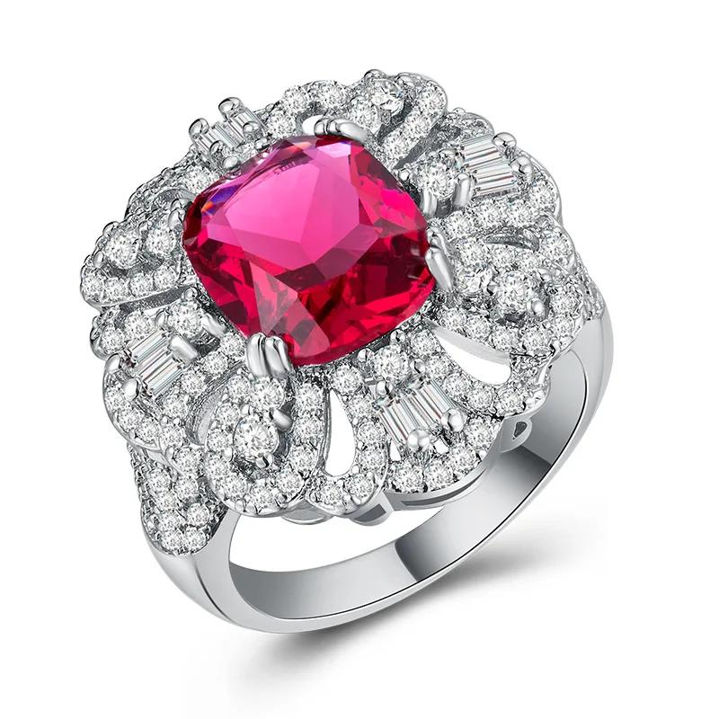 B1120 Bague Ringen женское 925 пробы Серебряное кольцо Wtih 10 мм Большой цитрин драгоценный камень серебряные ювелирные изделия для помолвки женские подарки Размер 6-10 - Цвет камня: B1120