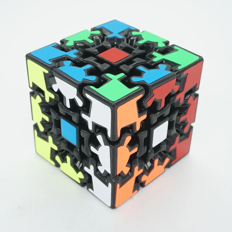 Fanxin gear 3x3 Магический кубик Рубика скоростной наклейки без наклеек 6 см 5,7 см скорость головоломка Cubo magico для детей подарок - Цвет: Черный