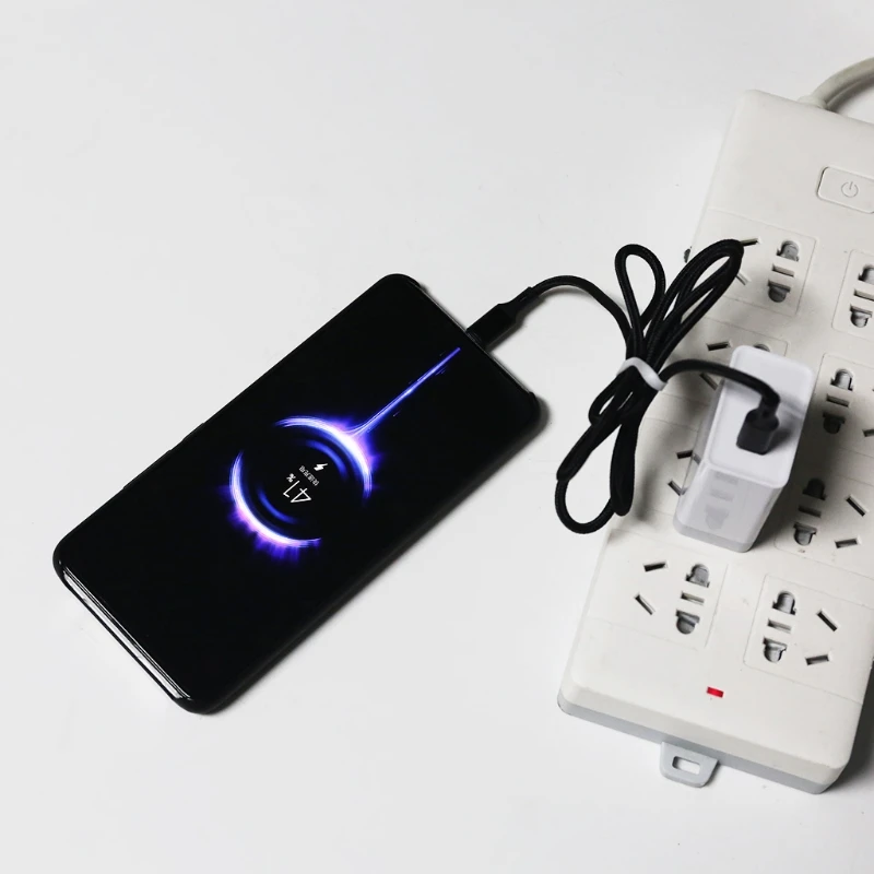 Новинка 2021 100 см нейлоновый универсальный кабель Type C на USB зарядный шнур провод