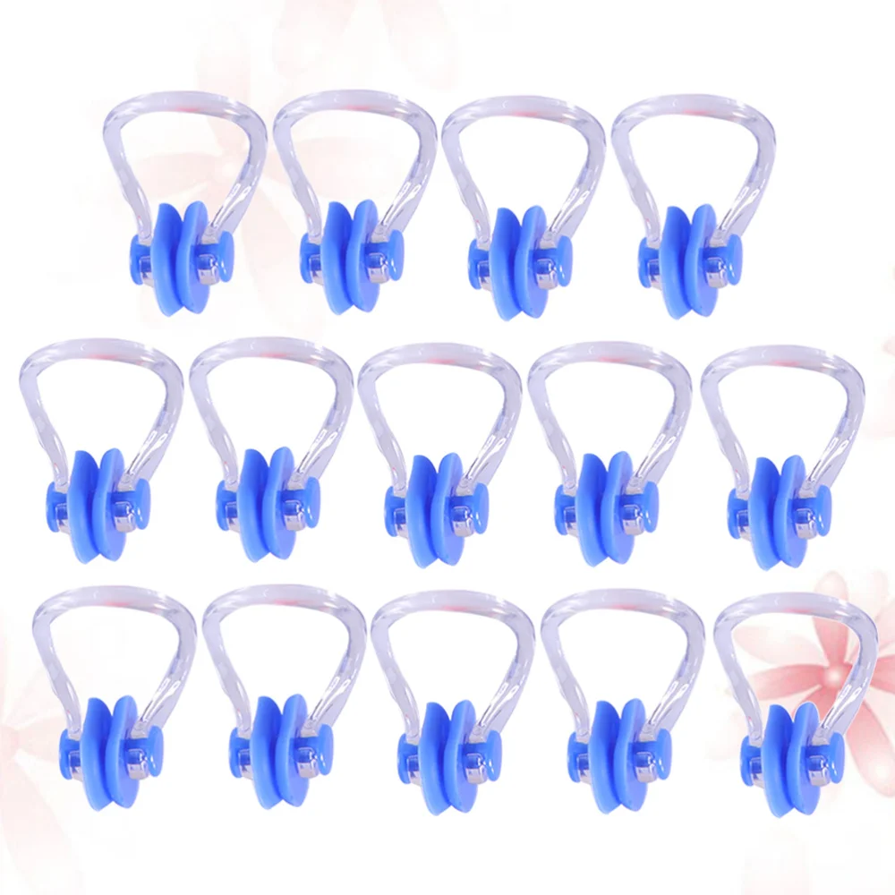 

14pcs Swimming Nose Clip Practical Nose Protection Clips Silicone Pool Accessories for Swimming Diving (Black)