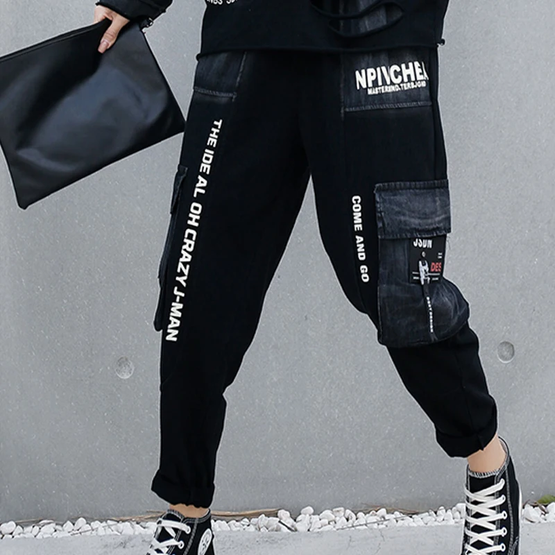 

Masss Wasss British Design 2021 Style Women Letter Printed Trousers Ladies Vintage Casual Harem Pants Female Pantalons Plus Size