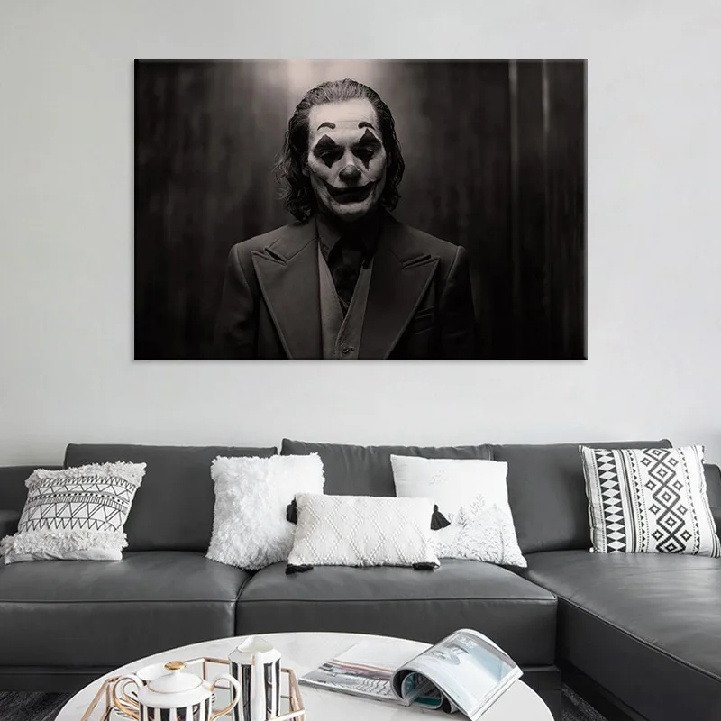 Фильм Бэтмен постер Клоун черный белый плакат настенный Декор для дома Бар Кафе