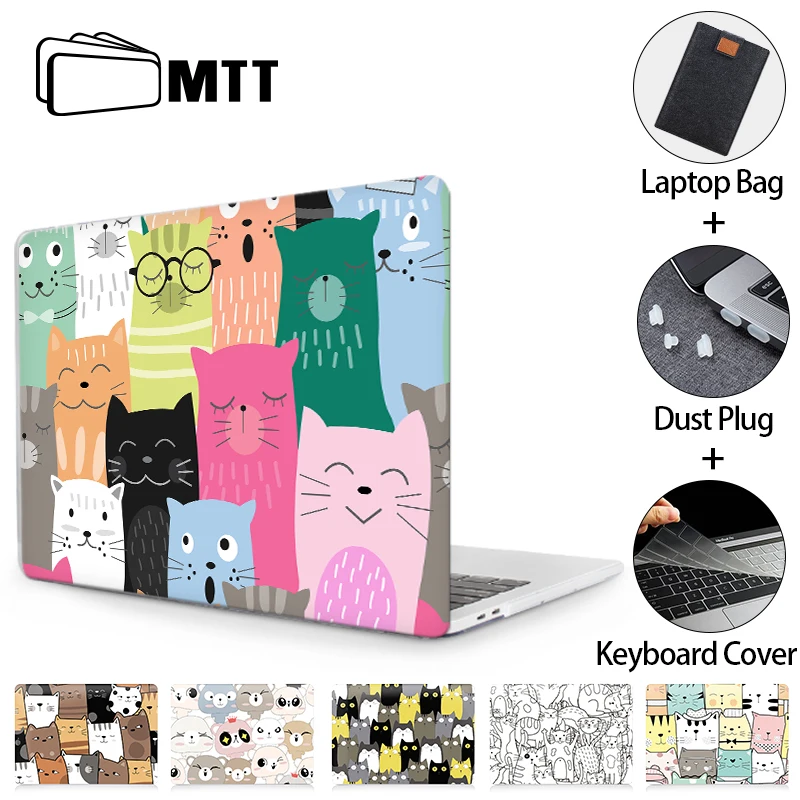 Чехол MTT Kawaii для Macbook Air Pro Retina 11 12 13 15 16 дюймов с милым мультяшным рисунком 3 рукав