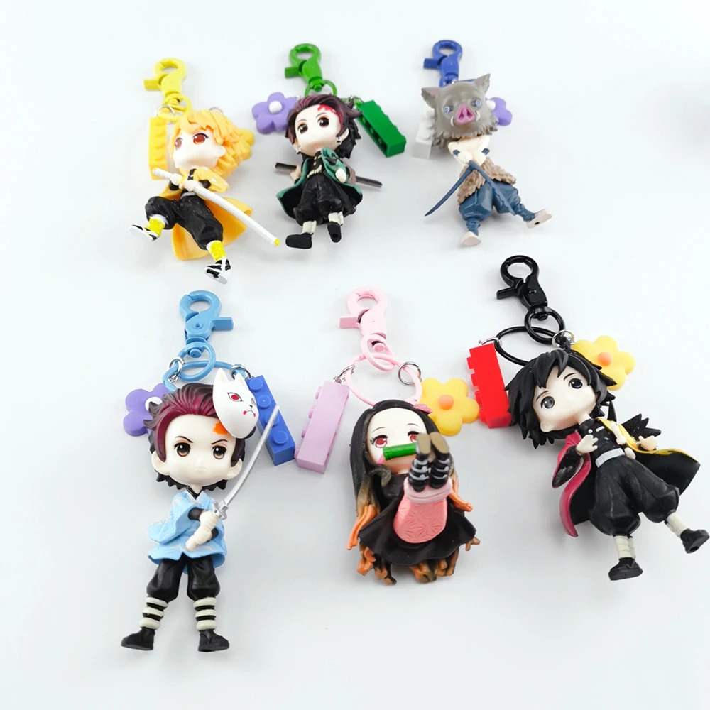 

Cartoon Key Chain Ghost bladeCustom Car Key Ring Small gift Creative Birthday Gifts Demon - Out Blade bag pendant Key Ring