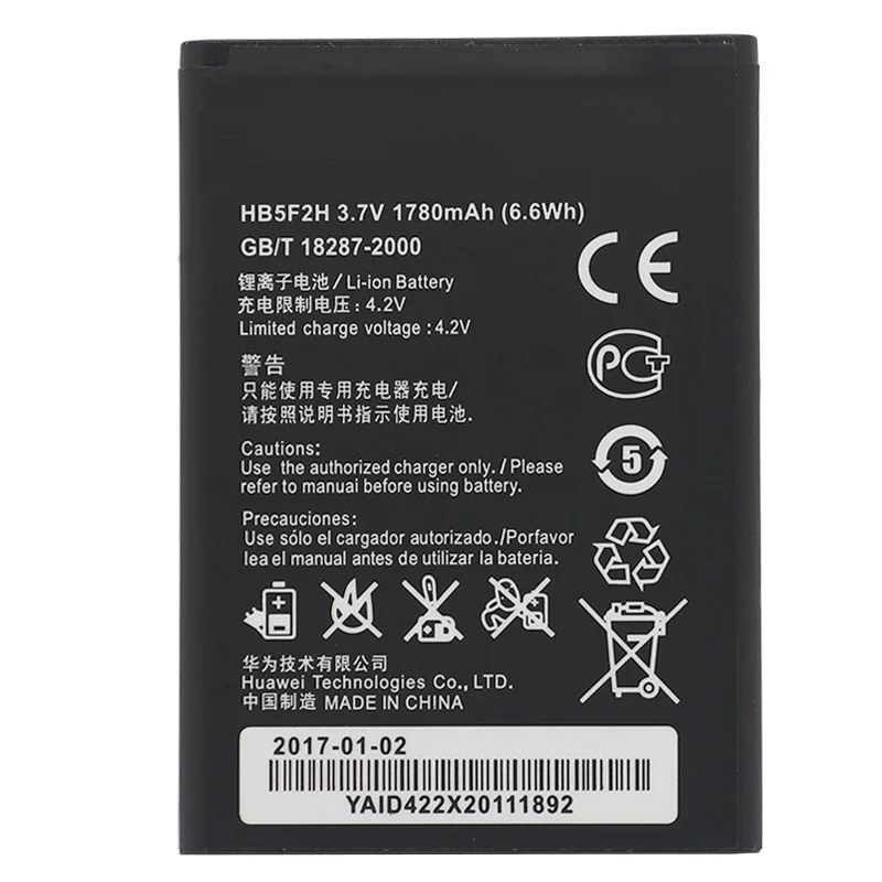 

Замена батареи телефона HB5F2H для Huawei E5336 E5375 EC5377 E5373 E5330 4G Lte WIFI роутер 1780mAh