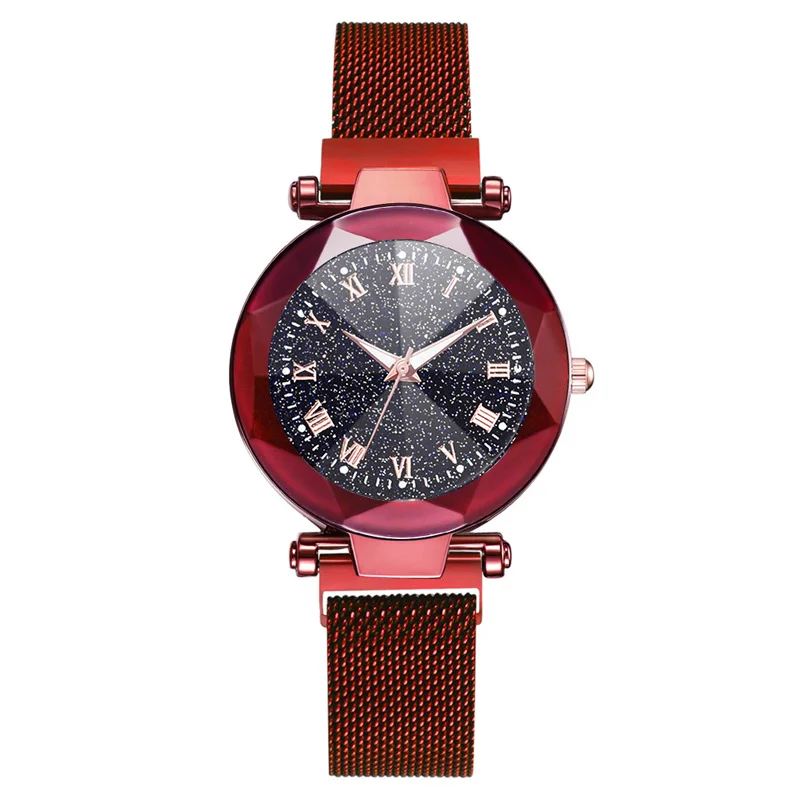 Женские кварцевые наручные часы с римскими цифрами и стальным ремешком