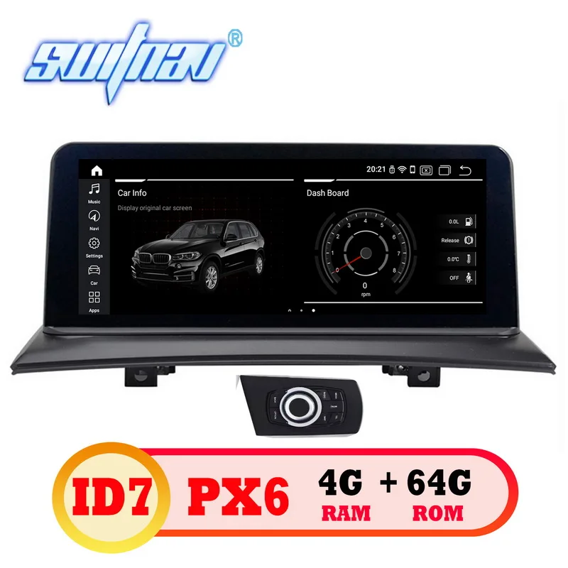 Android 9 0 ID7 6 основных автомобильный DVD для BMW X3 E83 (2004 2009) поставить с систем iDrive (DVD