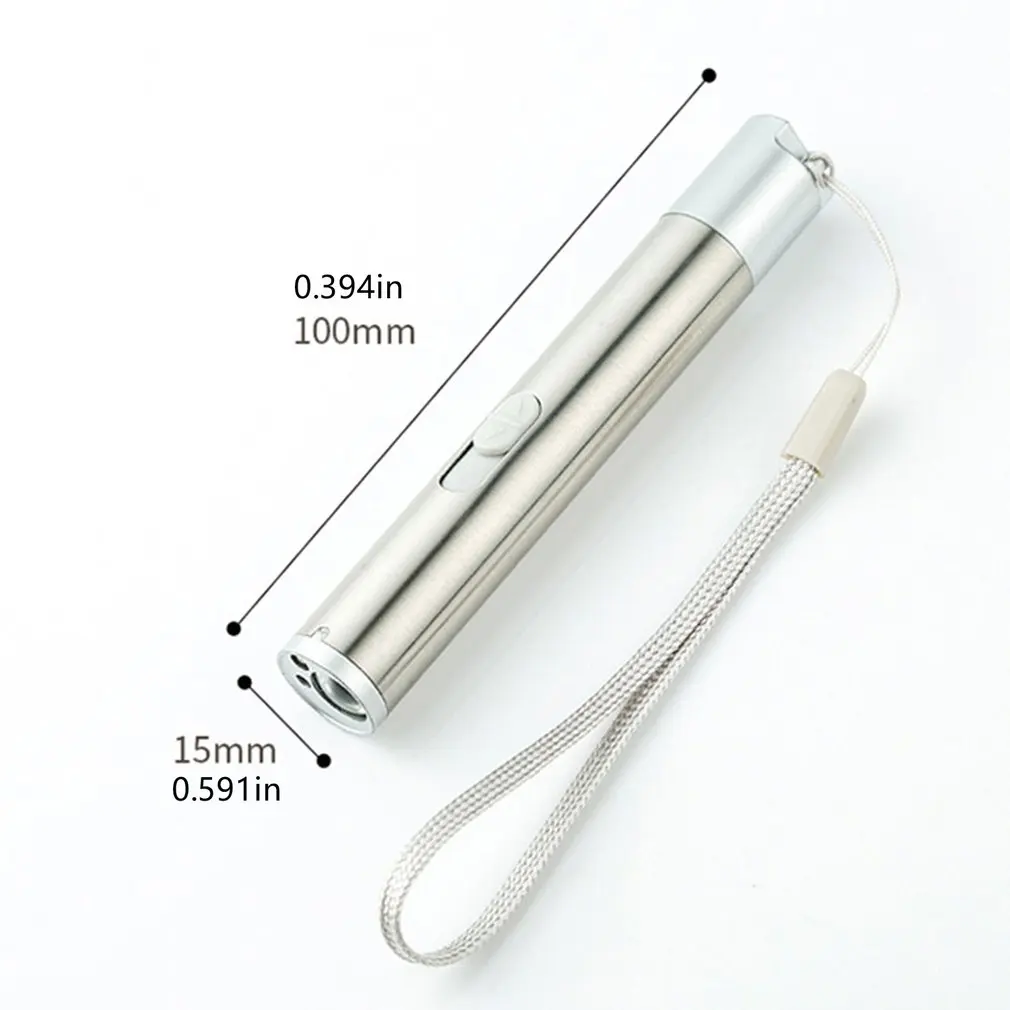 

Usb Stainless Steel Mini Charging Light Small Flashlight Led Laser Money Detector Lamp Flashlight Led Flashligh
