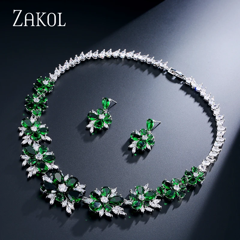 ZAKOL белый цвет для женщин роскошный темно синий зеленый Маркиза Форма цветок