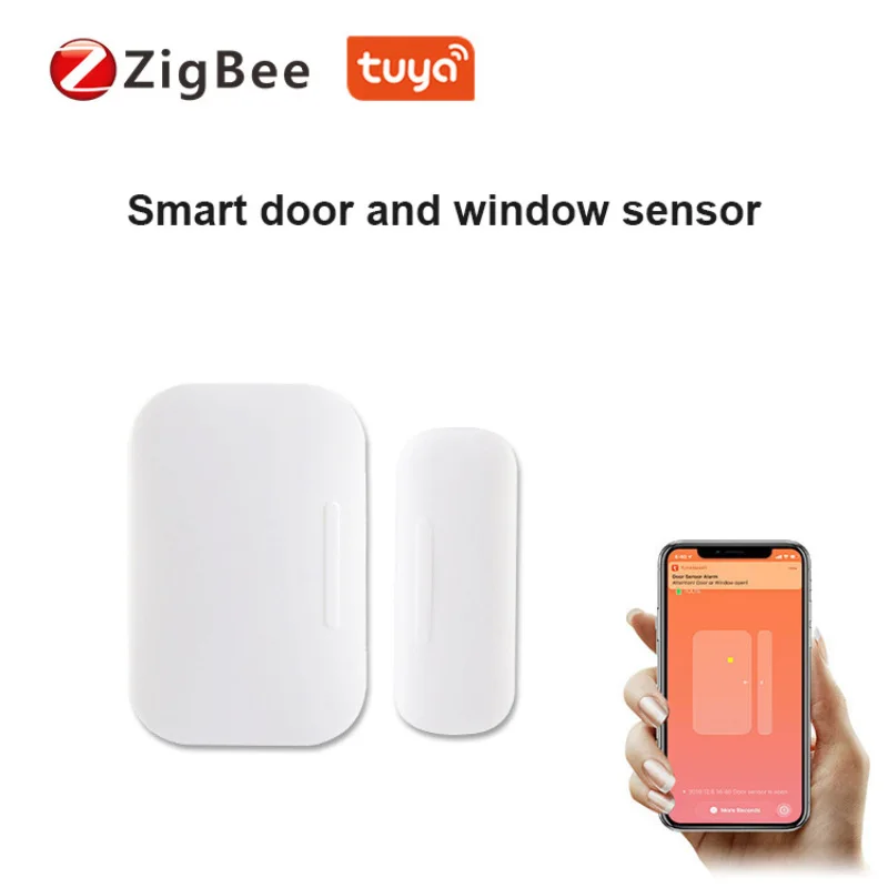 

Tuya Smart WiFi Door Sensor Door Open / Closed Detectors Wifi Home Alarm Compatible With Alexa Google Home Tuya APP Need Gateway