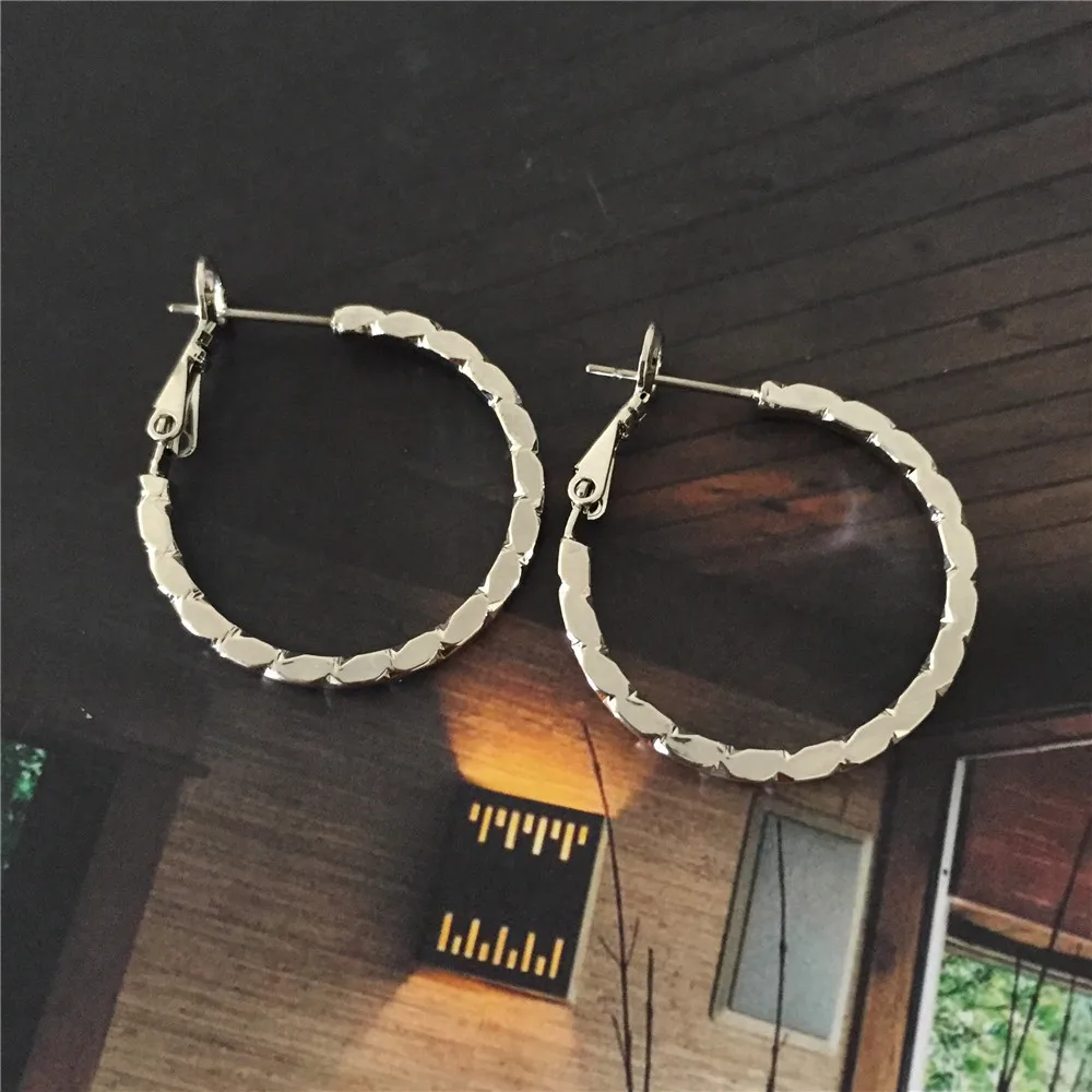 

Серьги-кольца женские с золотым или родиевым покрытием, повседневные богемные маленькие украшения для офиса, повседневное ношение