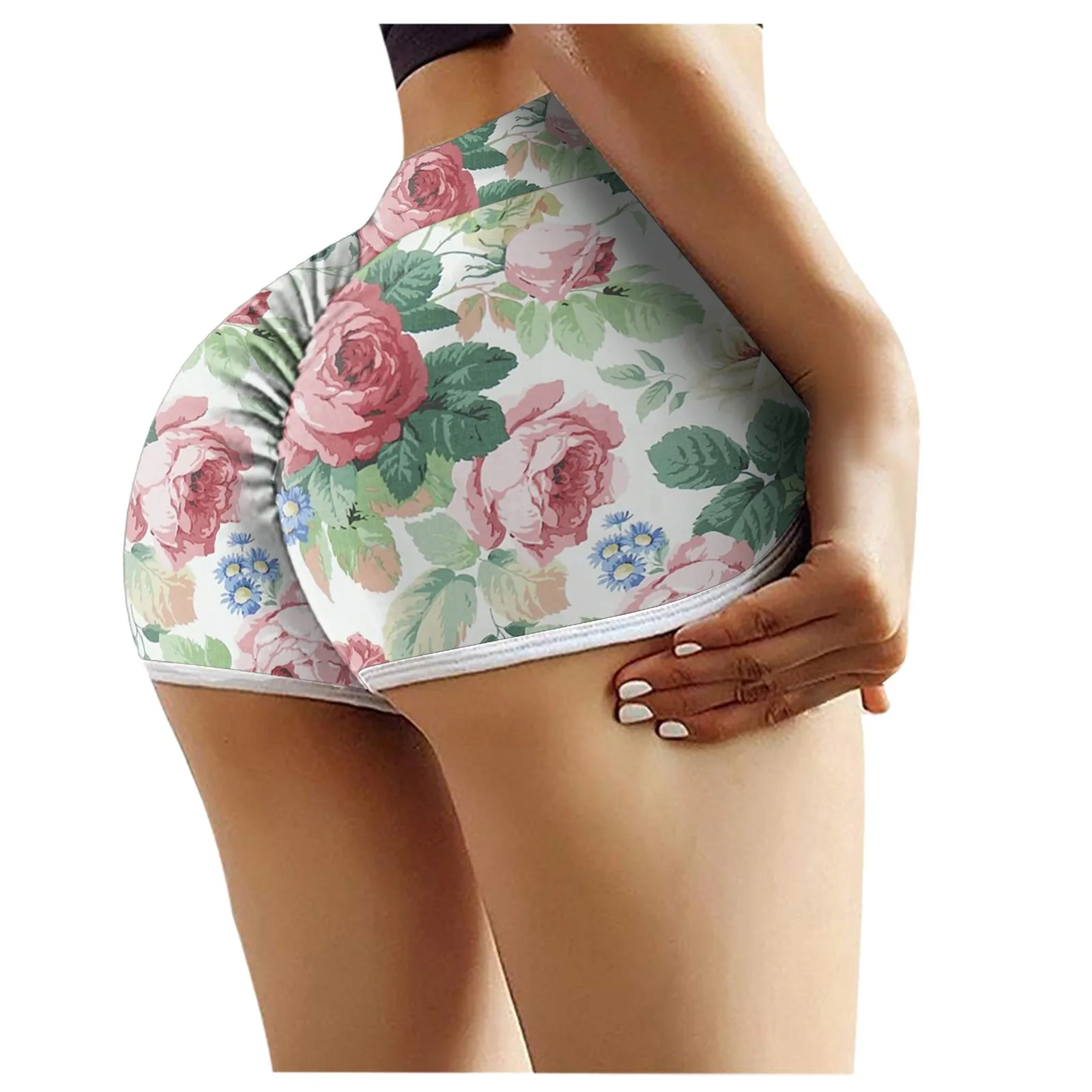 

Seamless Flora Printed Yoga Pants High Waist Leggings Sport Women Fitness Buttocks Lifting Push-up Tummy Gym Workout Yoga Shorts
