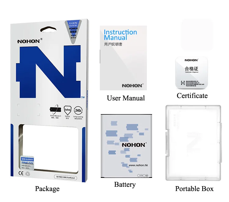 NOHON Mobile Phone Battery For Samsung Galaxy S3 S4 NFC S5 S6 S7 i9300 i9500 G900 SM-G920 Replacement Real High Capacity Bateria | Мобильные