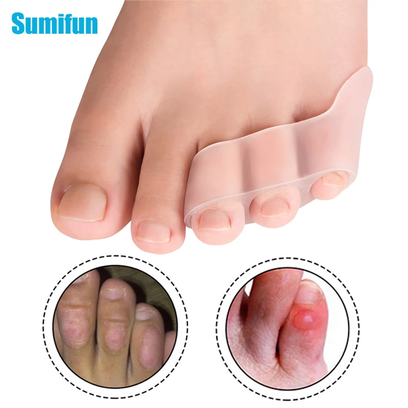 10pcs Transparent Three-hole Toe Separator Bunion Pain Relief Toe Straightener Protector Hallux Valgus Pedicure Foot Care D2963