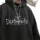 Толстовка Женская с длинным рукавом и принтом Death Note, большого размера, готика, Харадзюку