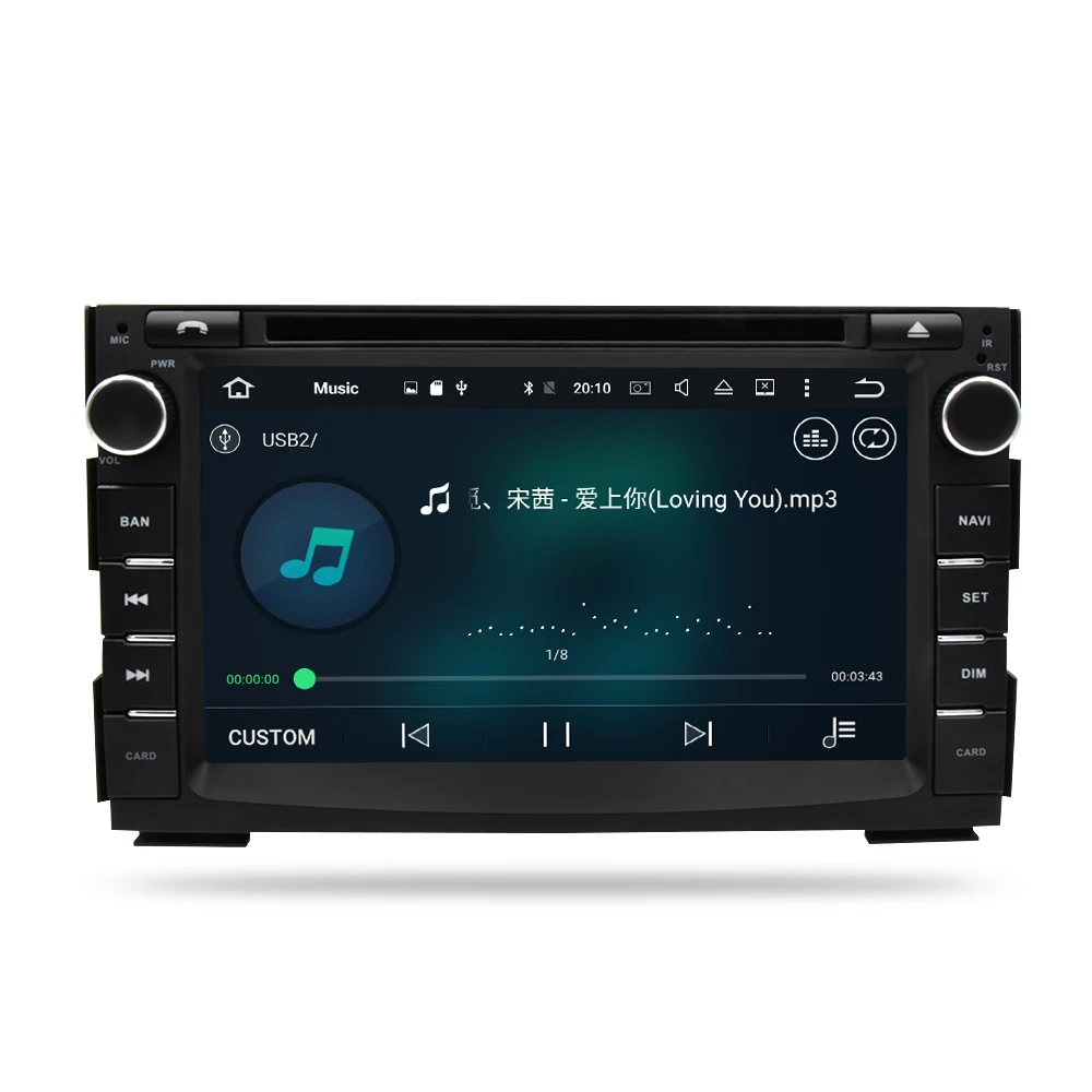 Автомобильный мультимедийный плеер с радио DVD GPS навигацией ОЗУ 4 Гб Android 10 0 для Kia