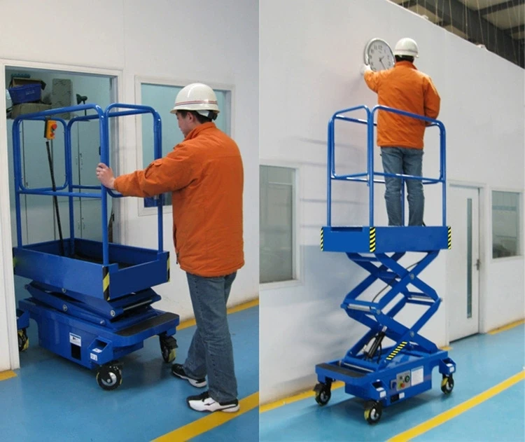 Manual moving battery lifting small scissor lift | Lifting Machine