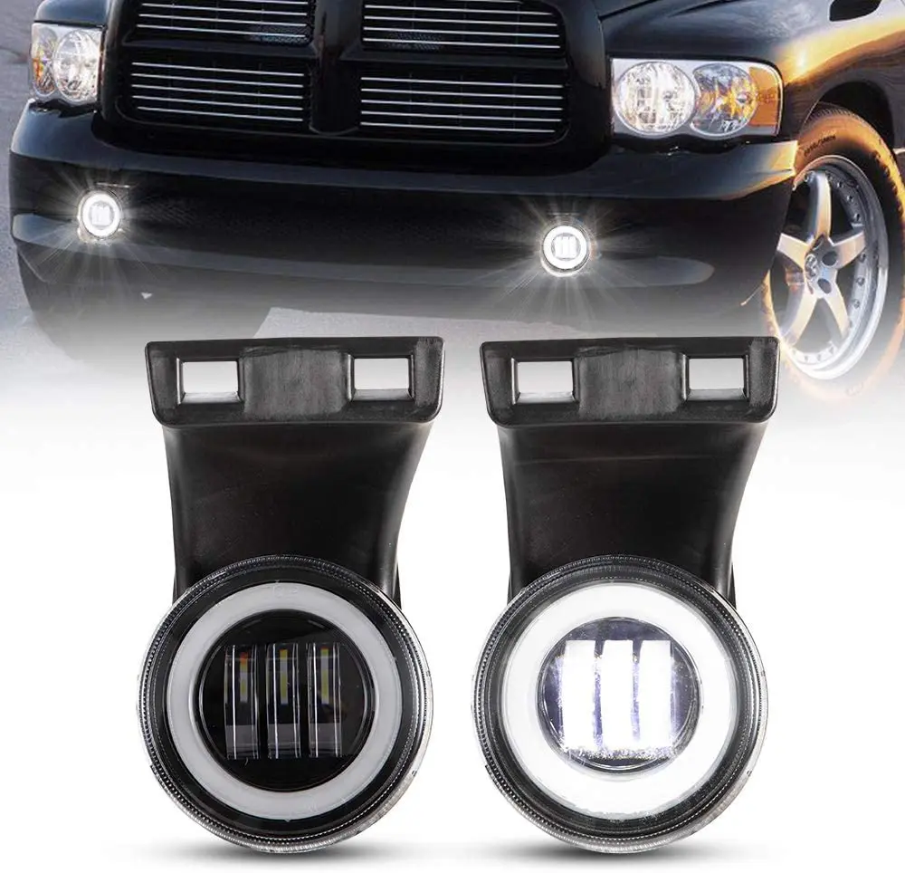 

Светодиодные противотуманные фары Dodge Ram светодиодный дневными ходовыми огнями, противотуманные фары с прозрачными линзами, замена для ...