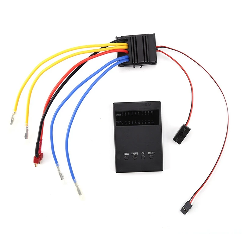 

80A ESC Brush Electric Control Speed Controller ESC Waterproof Double-Brushed for 1/8 RC Climbing Cars