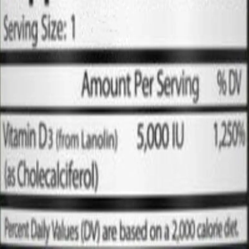 

Vitamin D3, 5000IU x 120pcs