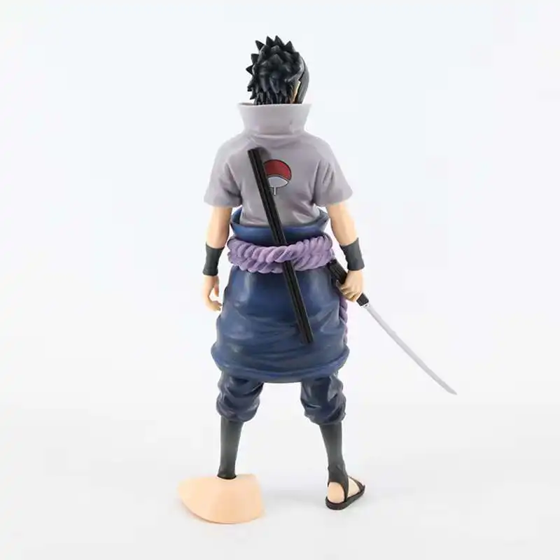 

28CM Japanese Anime Hokage Bo Ren Biography Uchiha Sasuke Standing Shippuden Grandista Nero Sasuke PVC Action Figure Toys Gift