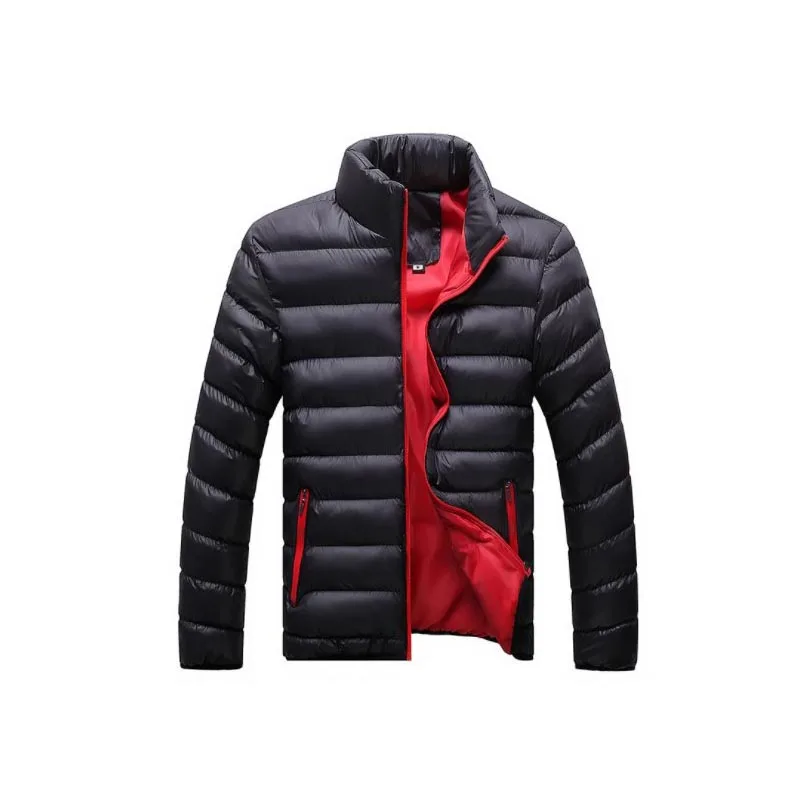 Мужская приталенная куртка парка Повседневная теплая ветровка брендовая одежда